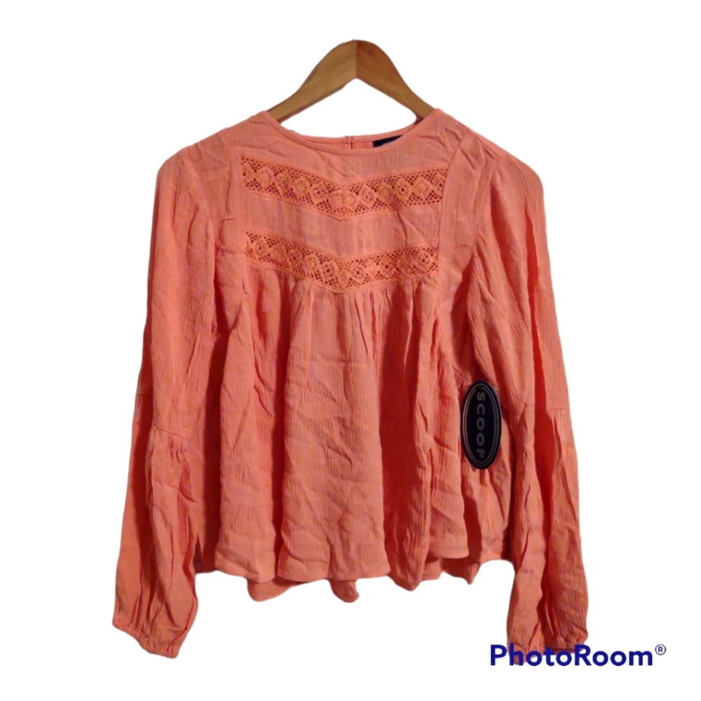 Scoop Women's Long Sleeve Swing Relaxed Fit Top - Picture 5 of 8